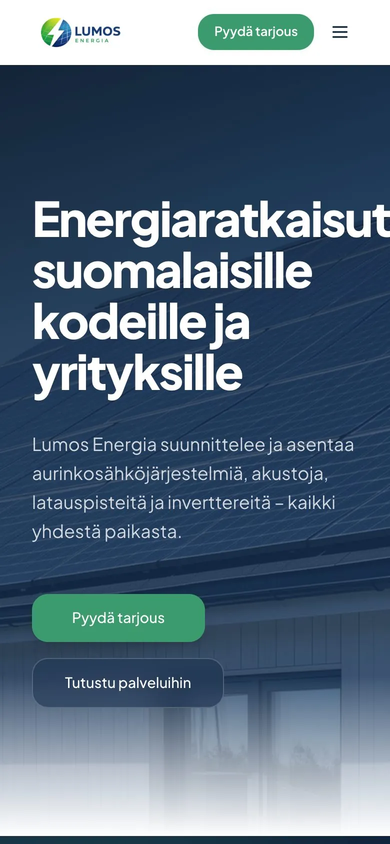 Lumos Energia on a phone